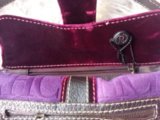 Bolso Carolina Herrera Morado y Negro