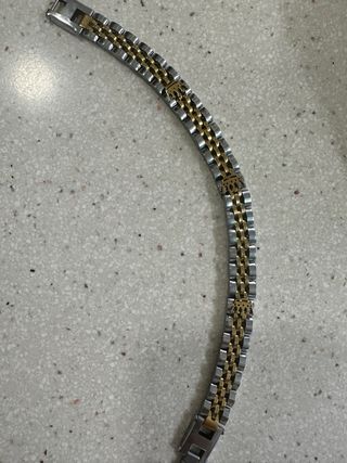 Pulsera  estilo Rolex Acero y Dorado