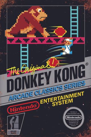 Cartel Metálico Vintage Donkey Kong