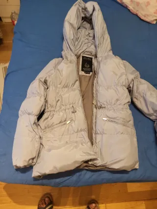 Abrigo niña Zara gris talla 11/12