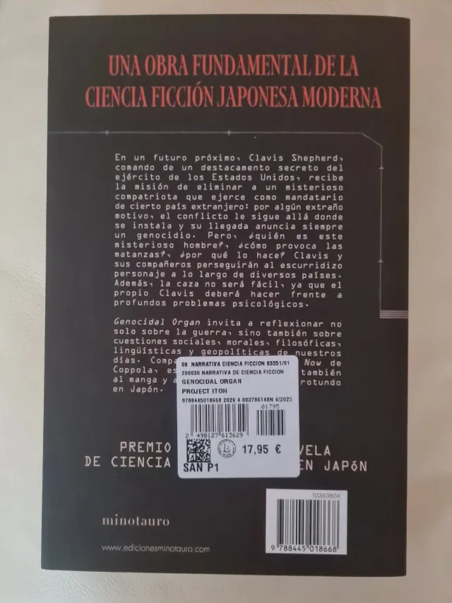 Novela "Genocidal Organ" de Project Itoh 