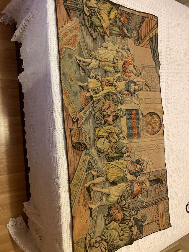 Tapiz antiguo escena oriental