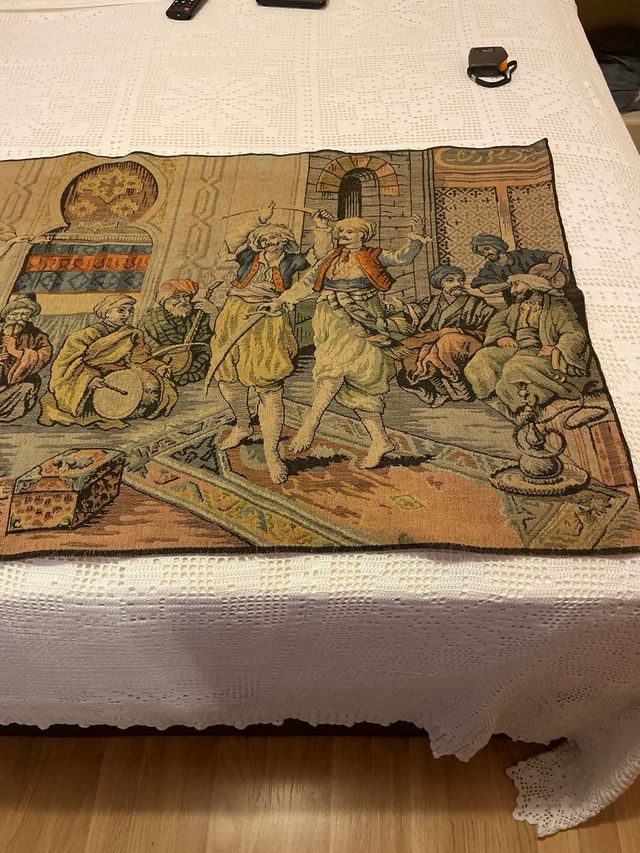 Tapiz antiguo escena oriental