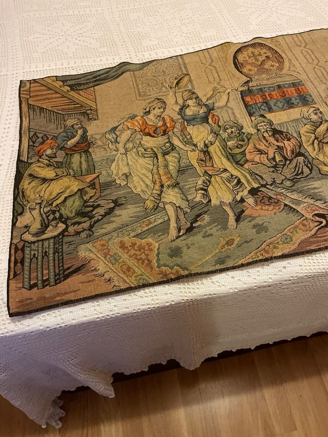 Tapiz antiguo escena oriental