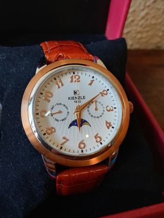 Reloj Kienzle Fase Lunar Oro y Marrón