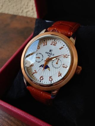 Reloj Kienzle Fase Lunar Oro y Marrón