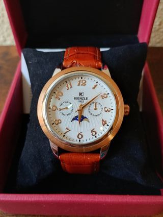 Reloj Kienzle Fase Lunar Oro y Marrón