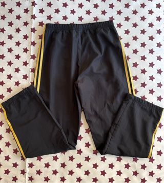 Pantalón Adidas Negro Rayas Doradas Talla M
