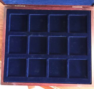 Estuche Terciopelo Madera 12 Huecos + Regalo