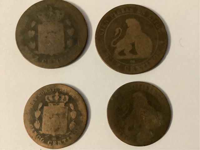 Conjunto 12 monedas antiguas diferentes España. A.