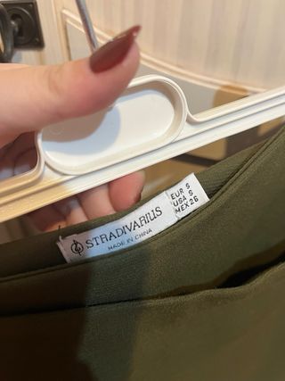 Falda pantalón Stradivarius verde