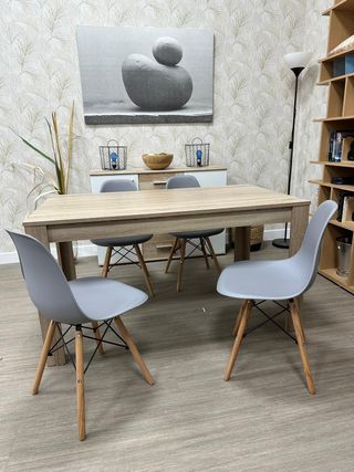 Mesa Comedor + 4 Sillas Nordicas Oferta