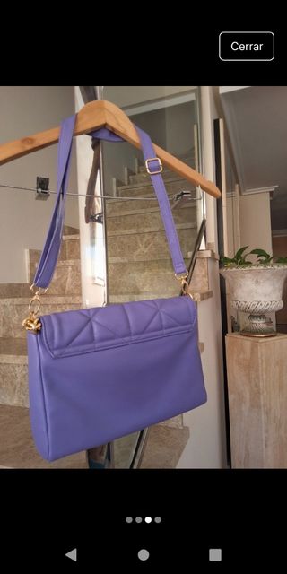 Bolso lila acolchado
