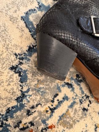 Botines Zara Piel Serpiente Hebillas