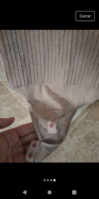 Body invierno beige y dorado