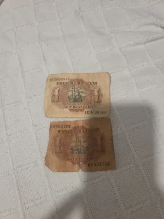 Billete antiguo Banco de España 1 UNA
Del año 1953