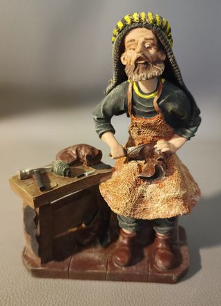 Lote figuras Belén o nacimiento resina lienzada
