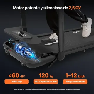 Cinta de correr plegable con inclinación