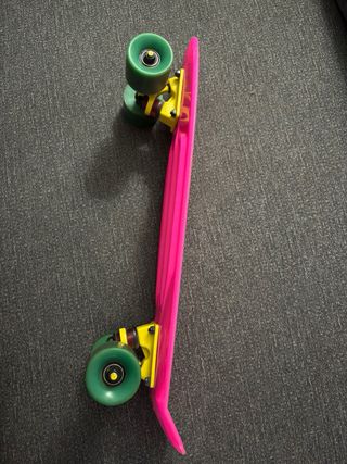 Mini patinete skate retro rosa 4 ruedas