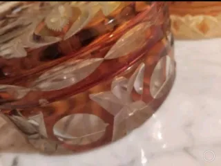 Juego de tocador de cristal ámbar