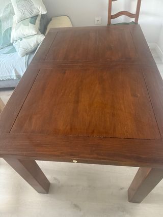 Mesa de comedor de madera 140x90 extensible
