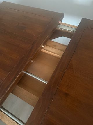 Mesa de comedor de madera 140x90 extensible