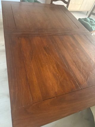 Mesa de comedor de madera 140x90 extensible