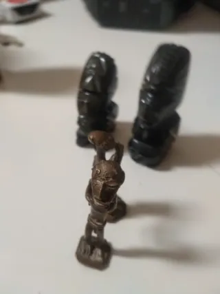 Figuras bronce vintage mexicana y africana