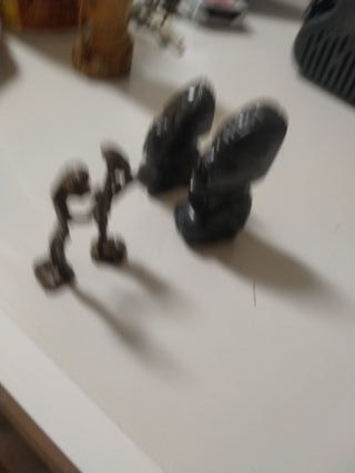 Figuras bronce vintage mexicana y africana