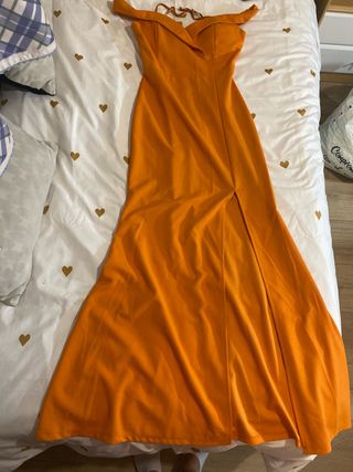 Vestido largo naranja fiesta/graduación