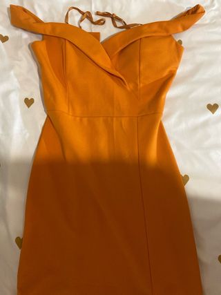 Vestido largo naranja fiesta/graduación