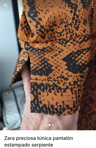 Zara Chaqueta Larga Estampado Serpiente