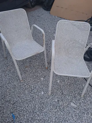 Sedie in ferro bianco (2 unità)
