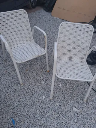 Sedie in ferro bianco (2 unità)