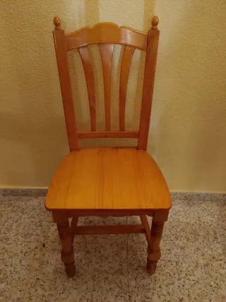 Silla comedor madera pino macizo clásica, 