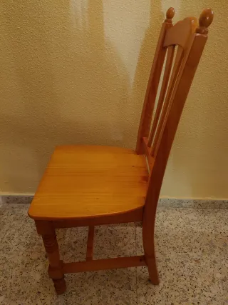 Silla comedor madera pino macizo clásica, 