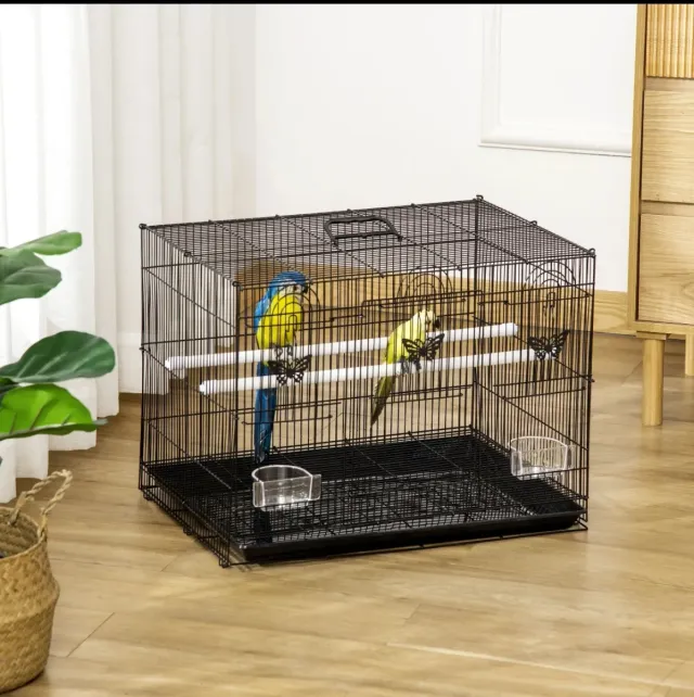 Jaula para pájaros negra