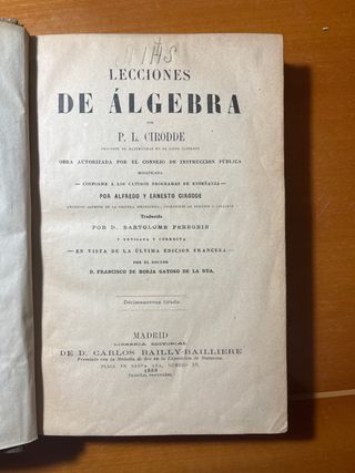 Lecciones de álgebra
