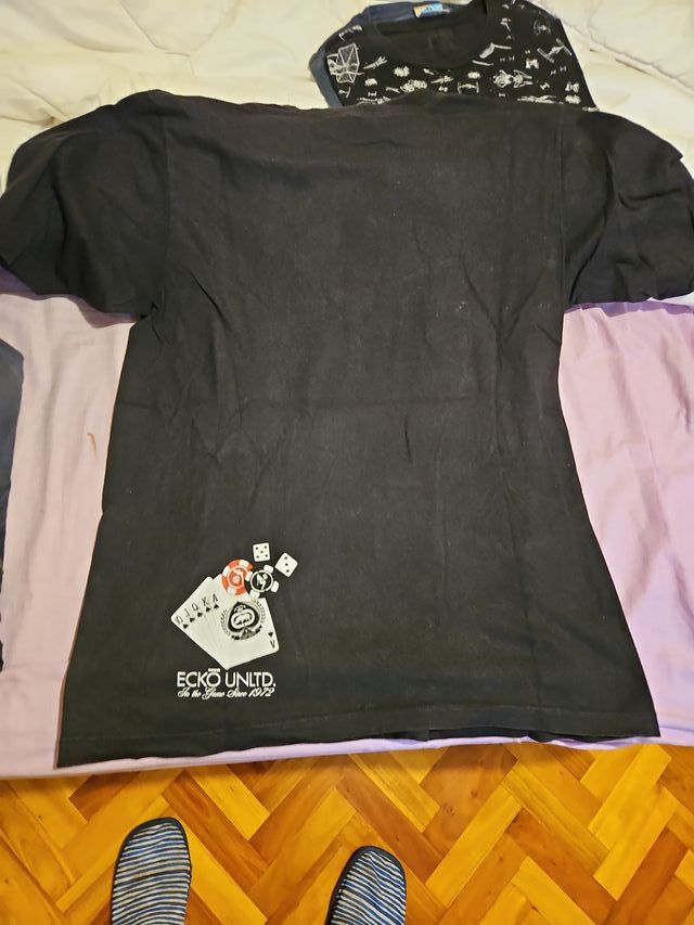 Camiseta Ecko Unltd Negra Estampada