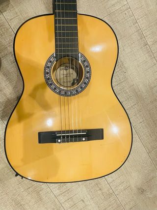 Guitarra clásica con funda