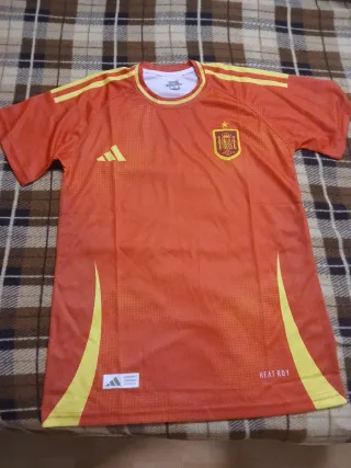 Camiseta Adidas España Naranja y Amarilla