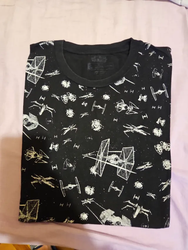 Camiseta Star Wars Negra Estampada
