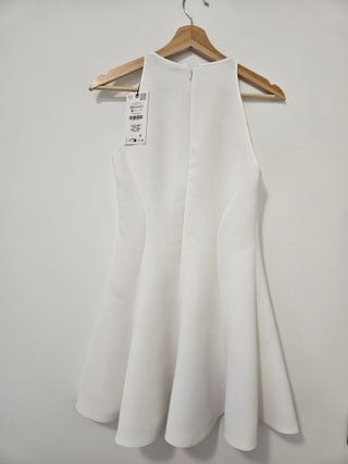 Vestido Zara Holter Blanco Talla XS. Da talla s