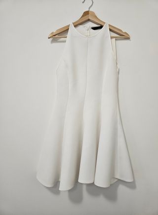 Vestido Zara Holter Blanco Talla XS. Da talla s