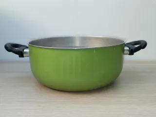 Pentola Verde Vintage Alluminio Arredo Anni 70