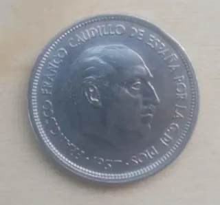 Moneda 25 Pesetas Franco 1957 Estrella 69