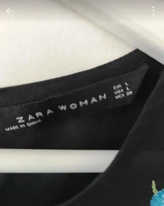 Vestido Zara bordado flores y pájaros