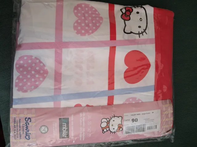 Juego de Cama Hello Kitty Corazones 90
