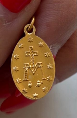 Estampa Virgen María oro
