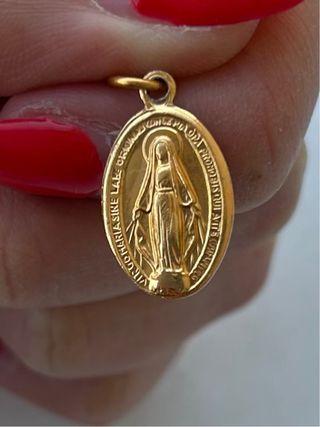 Estampa Virgen María oro
